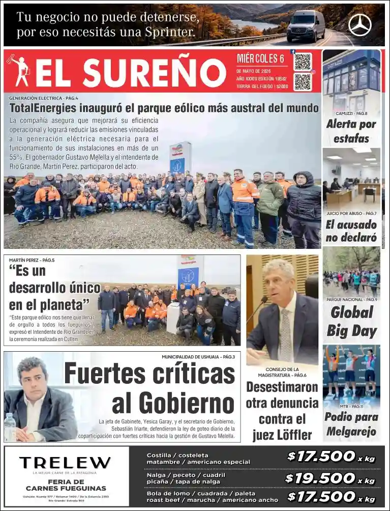 Evolucion Streaming | Argentilandia Diario - Tapa del diario El Sureño