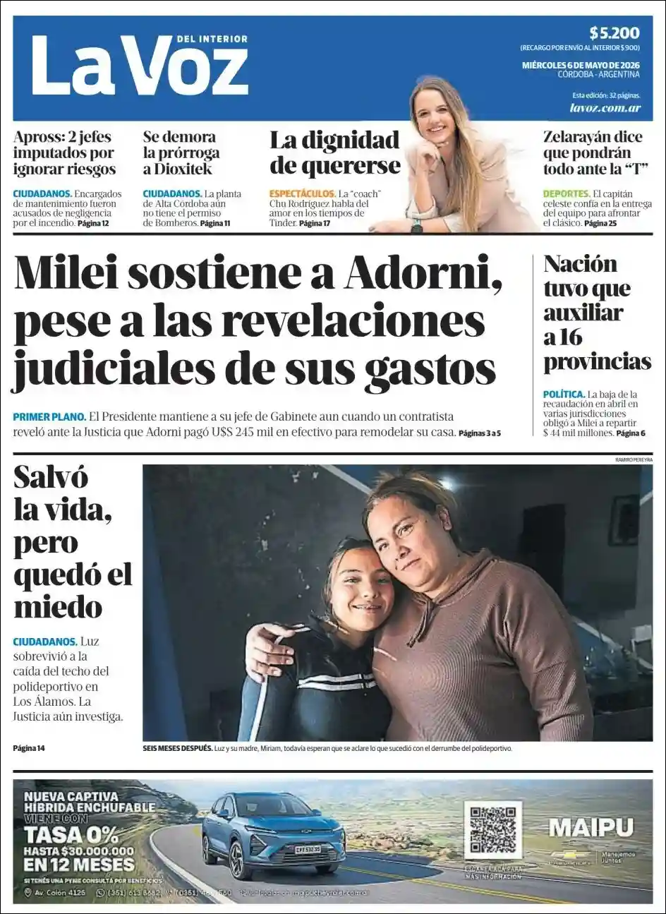 Evolucion Streaming | Argentilandia Diario - Tapa del diario La Voz