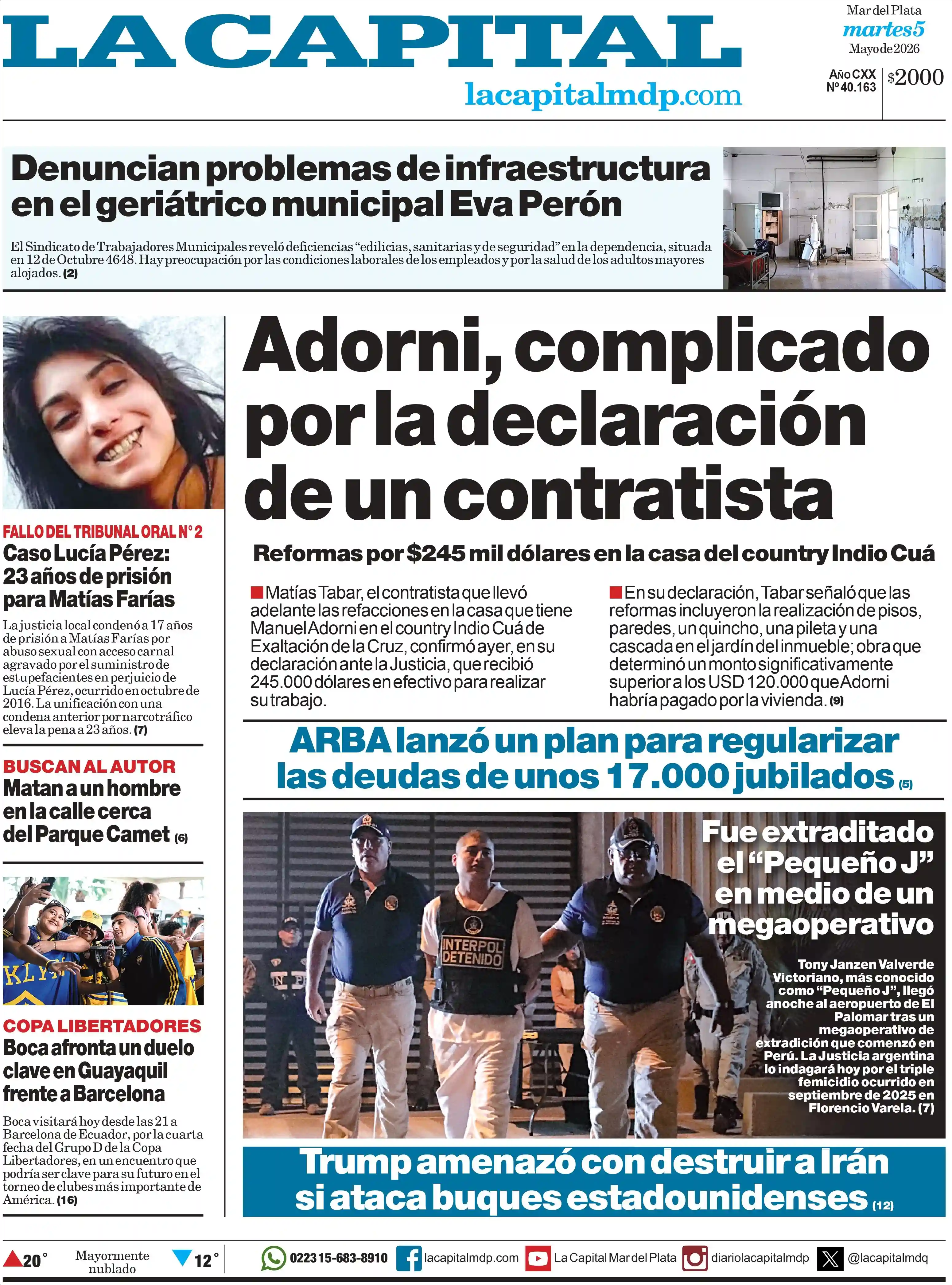 Evolucion Streaming | Argentilandia Diario - Tapa del diario La Capital