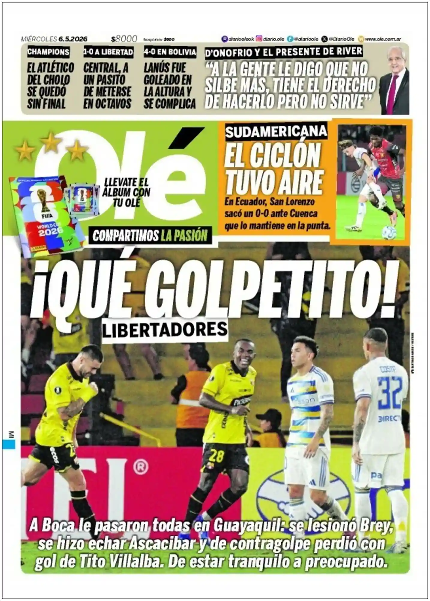 Evolucion Streaming | Argentilandia Diario - Tapa del diario Ole
